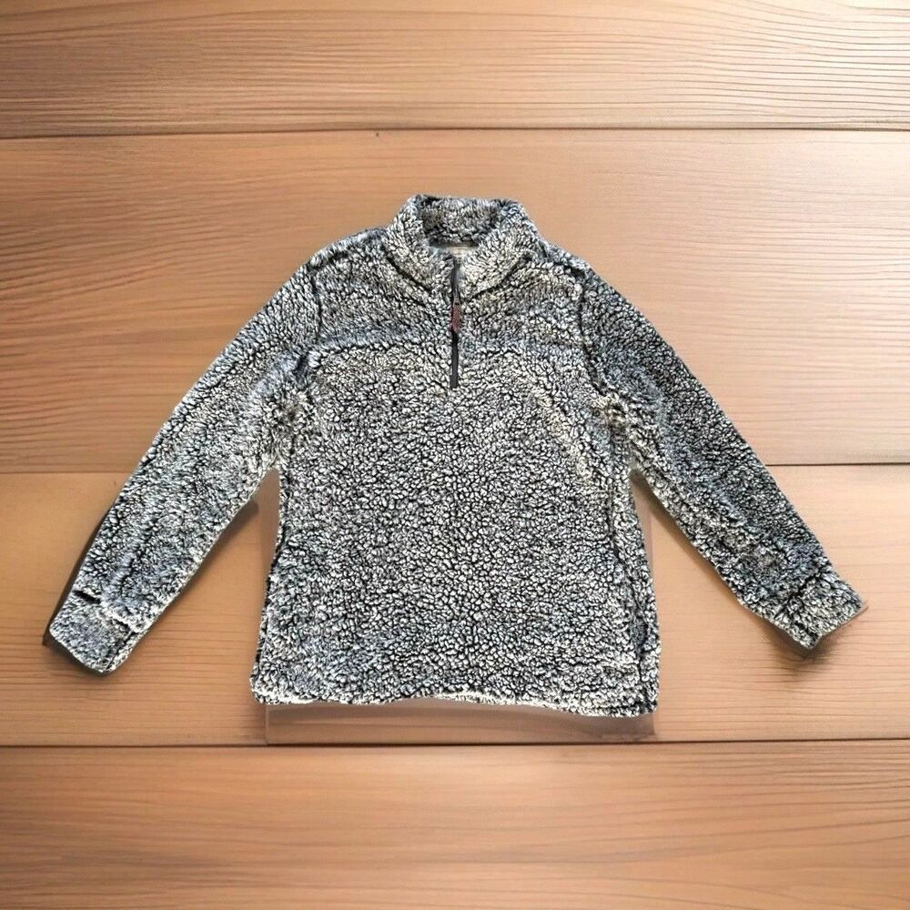 Original Weatherproof Vintage Women’s Sherpa Gray 1/4 Zip Pullover Size Large